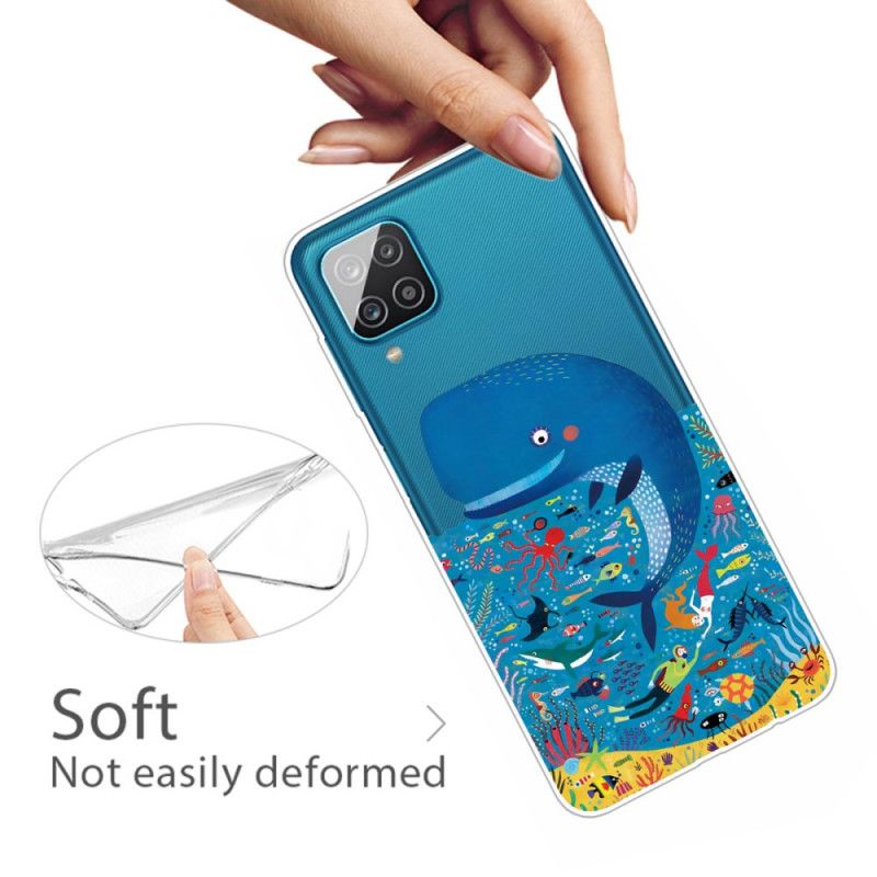 Cover Samsung Galaxy A12 Mobilcover Marine Verden