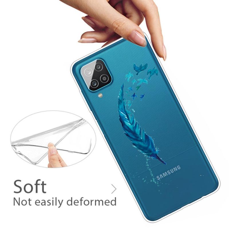 Cover Samsung Galaxy A12 Mobilcover Smuk Fjer