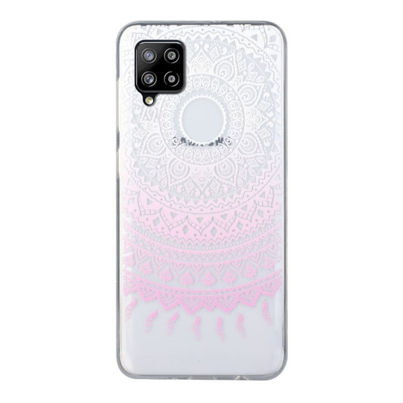 Cover Samsung Galaxy A12 Pink Gennemsigtig Farverig Mandala