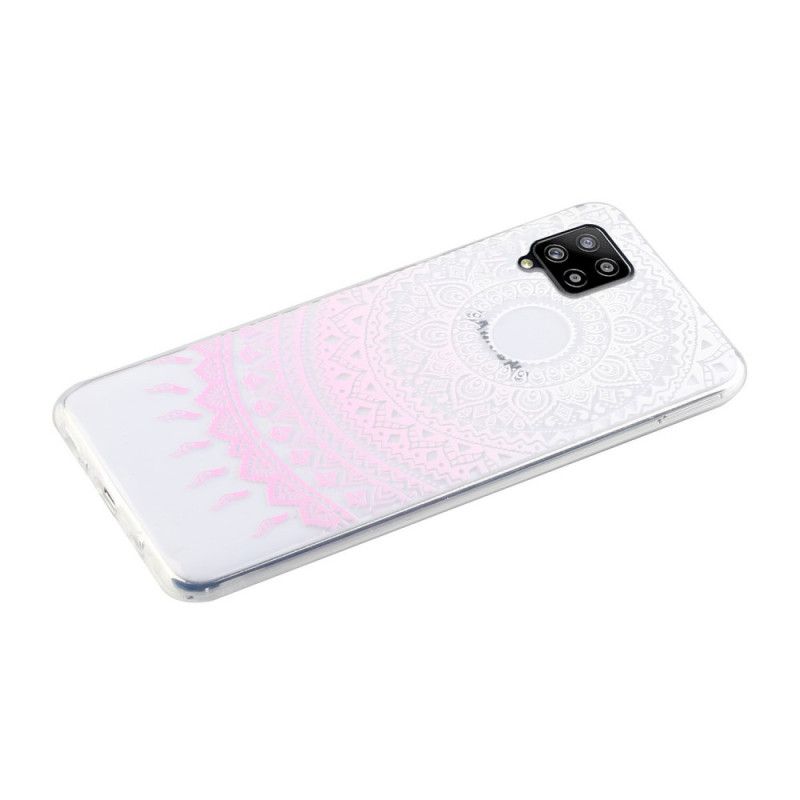 Cover Samsung Galaxy A12 Pink Gennemsigtig Farverig Mandala