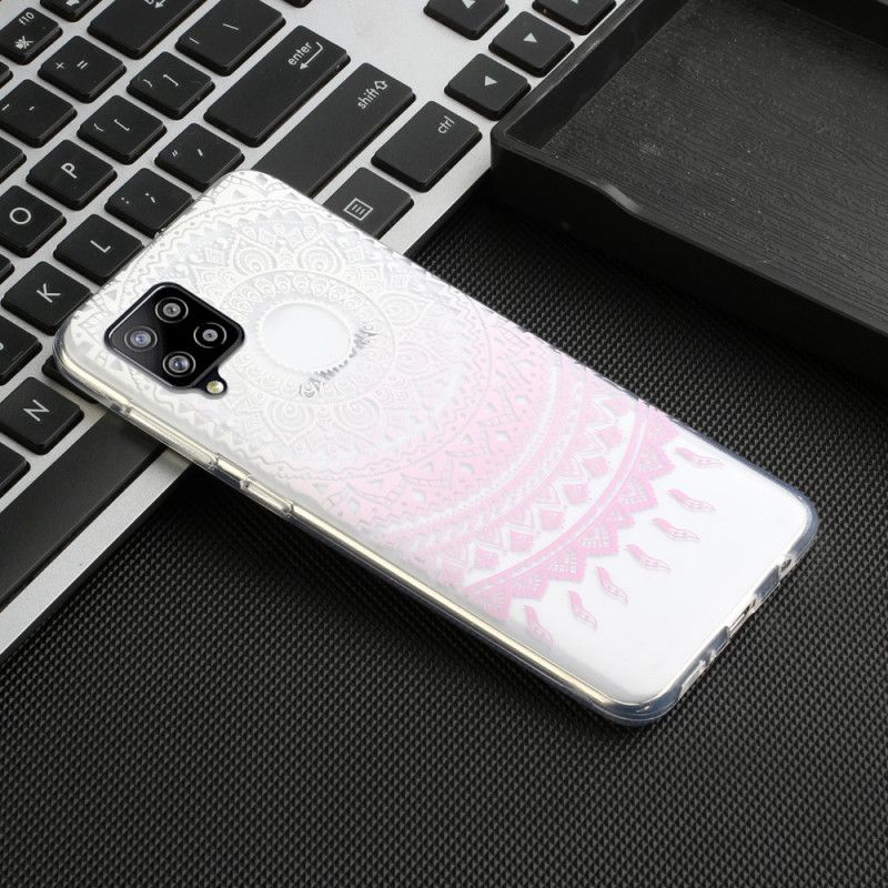 Cover Samsung Galaxy A12 Pink Gennemsigtig Farverig Mandala