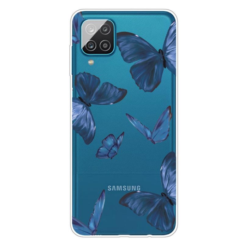 Cover Samsung Galaxy A12 Pink Vilde Sommerfugle