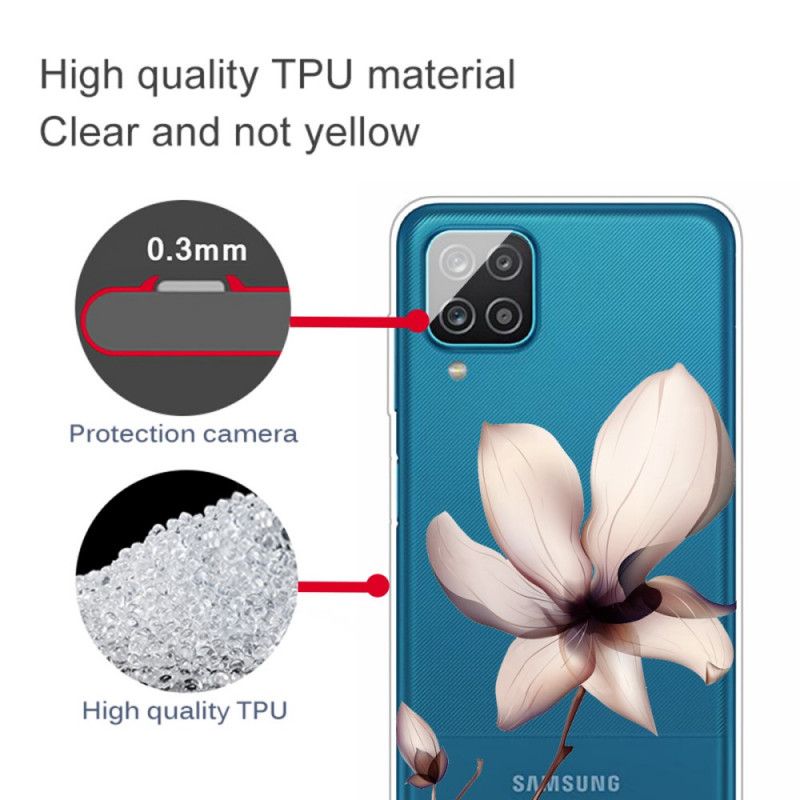 Cover Samsung Galaxy A12 Premium Blomster