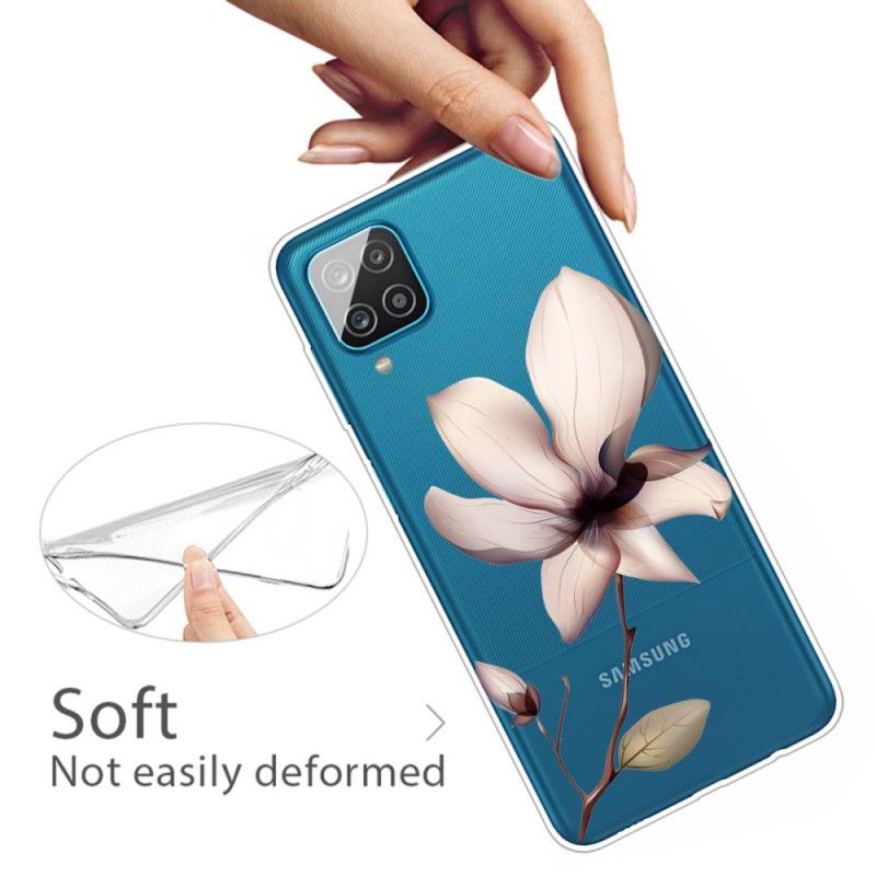 Cover Samsung Galaxy A12 Premium Blomster