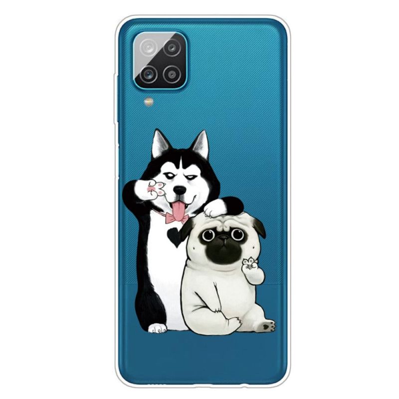 Cover Samsung Galaxy A12 Sjove Hunde Beskyttelse