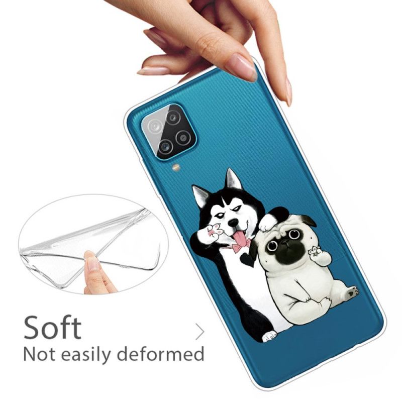 Cover Samsung Galaxy A12 Sjove Hunde Beskyttelse