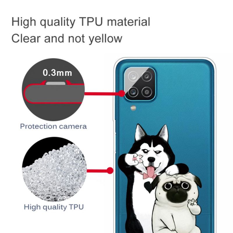 Cover Samsung Galaxy A12 Sjove Hunde Beskyttelse