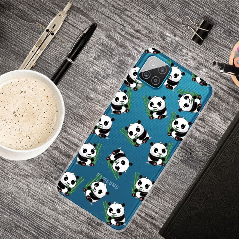 Cover Samsung Galaxy A12 Små Pandaer