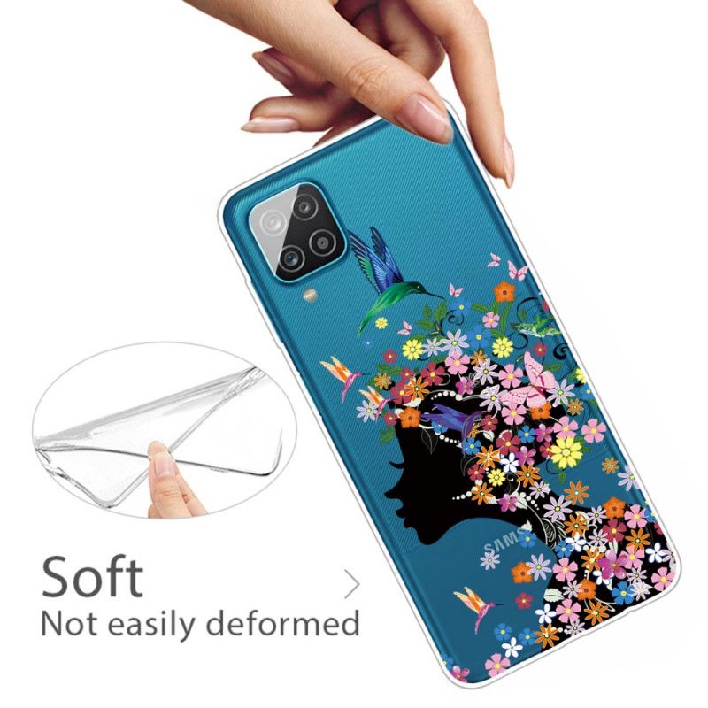 Cover Samsung Galaxy A12 Smukt Blomsterhoved