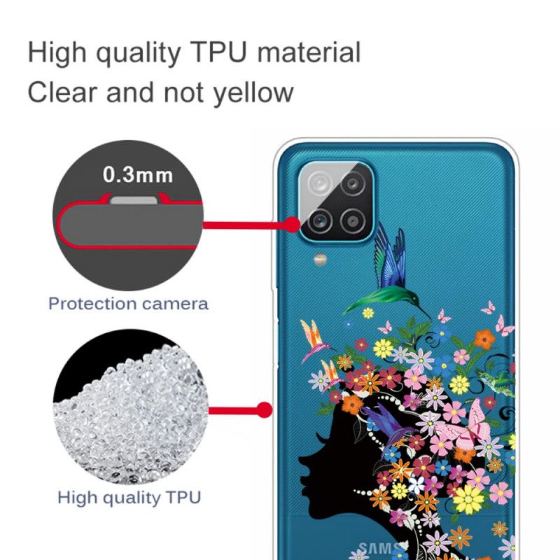 Cover Samsung Galaxy A12 Smukt Blomsterhoved