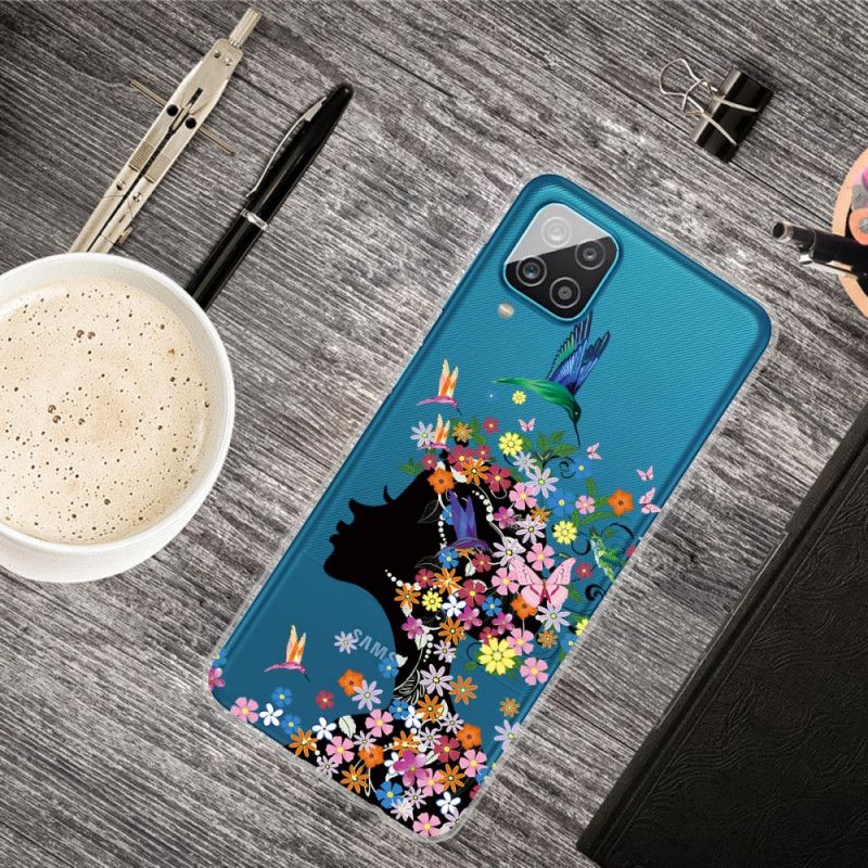 Cover Samsung Galaxy A12 Smukt Blomsterhoved