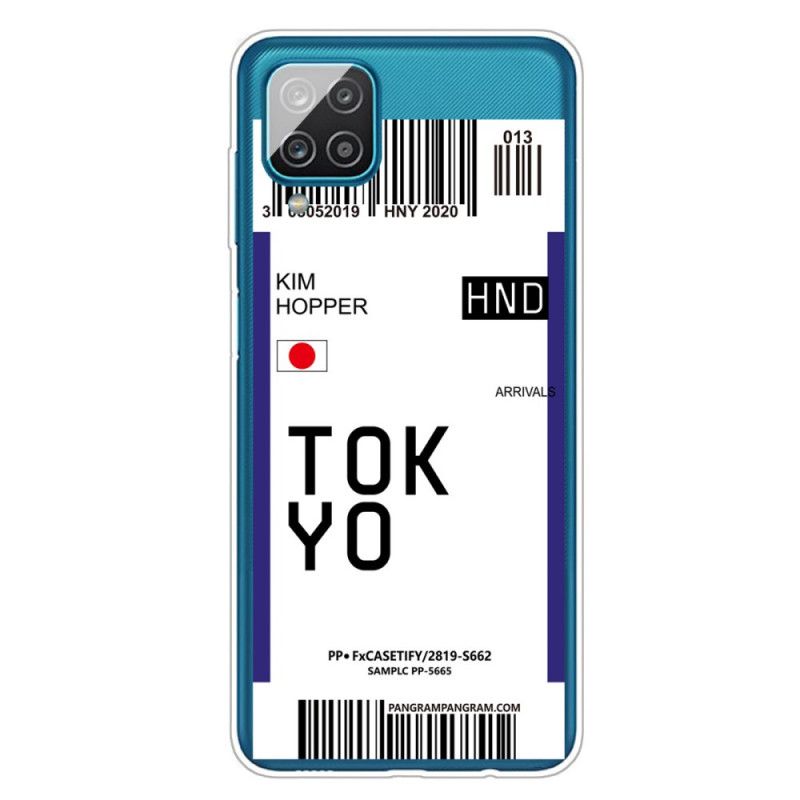 Cover Samsung Galaxy A12 Sort Boardingkort Tokyo