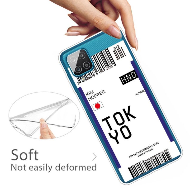 Cover Samsung Galaxy A12 Sort Boardingkort Tokyo