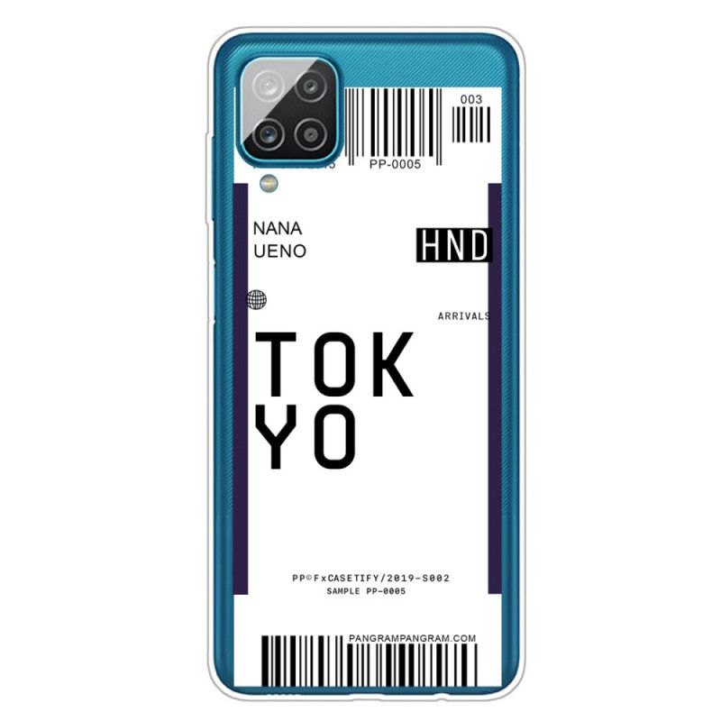 Cover Samsung Galaxy A12 Sort Boardingkort Tokyo