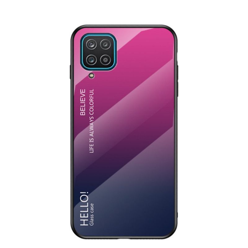 Cover Samsung Galaxy A12 Sort Hej Hærdet Glas