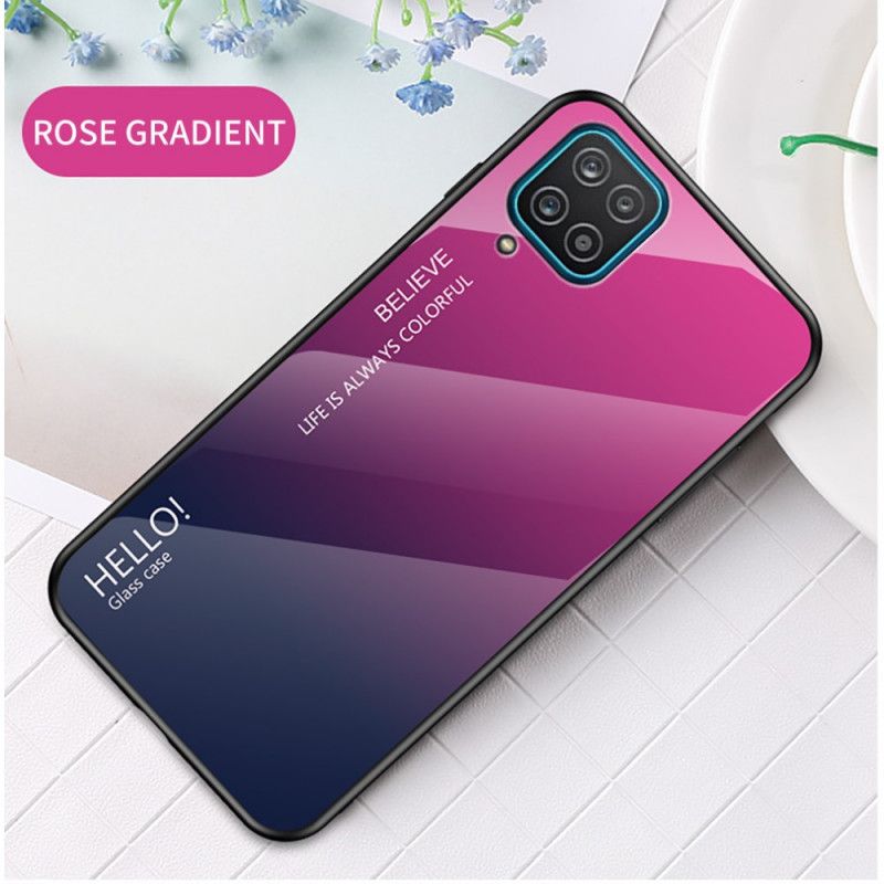 Cover Samsung Galaxy A12 Sort Hej Hærdet Glas