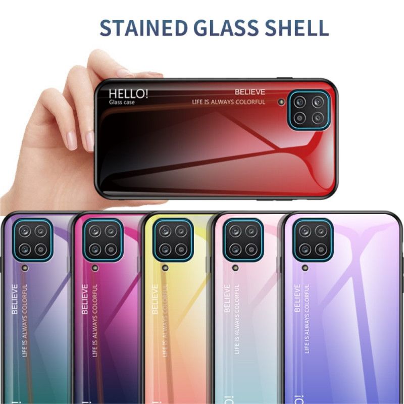 Cover Samsung Galaxy A12 Sort Hej Hærdet Glas