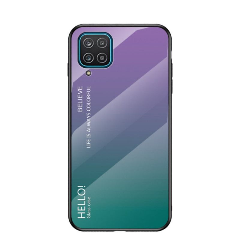 Cover Samsung Galaxy A12 Sort Hej Hærdet Glas