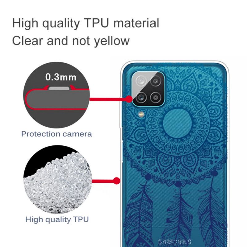 Cover Samsung Galaxy A12 Unik Blomstermandala Beskyttelse