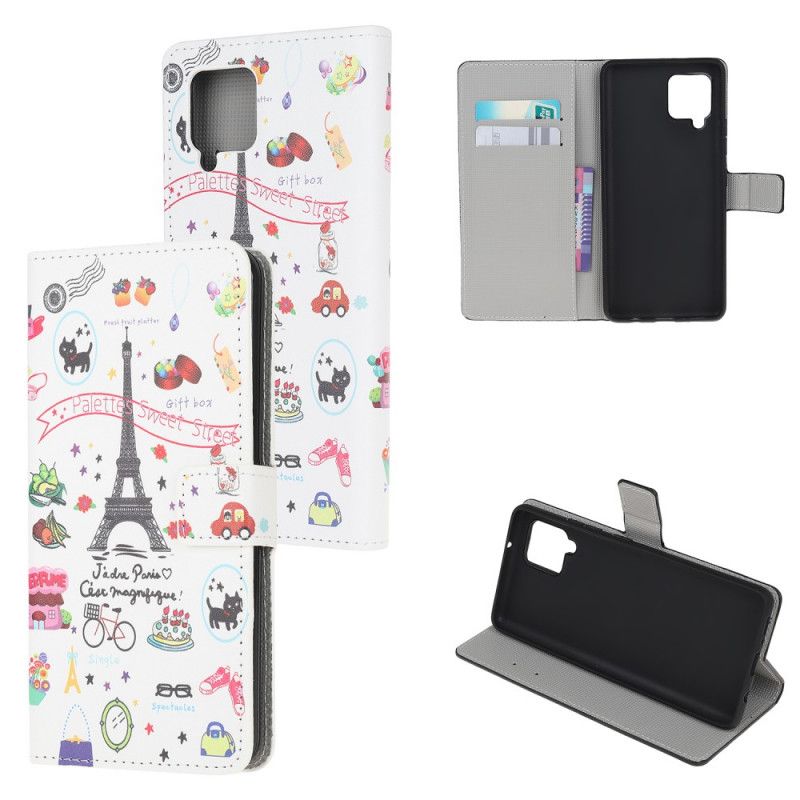 Flip Cover Læder for Samsung Galaxy A12 Jeg Elsker Paris