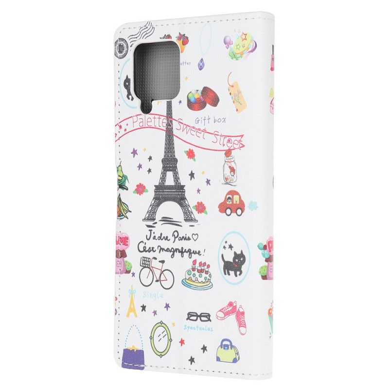 Flip Cover Læder for Samsung Galaxy A12 Jeg Elsker Paris