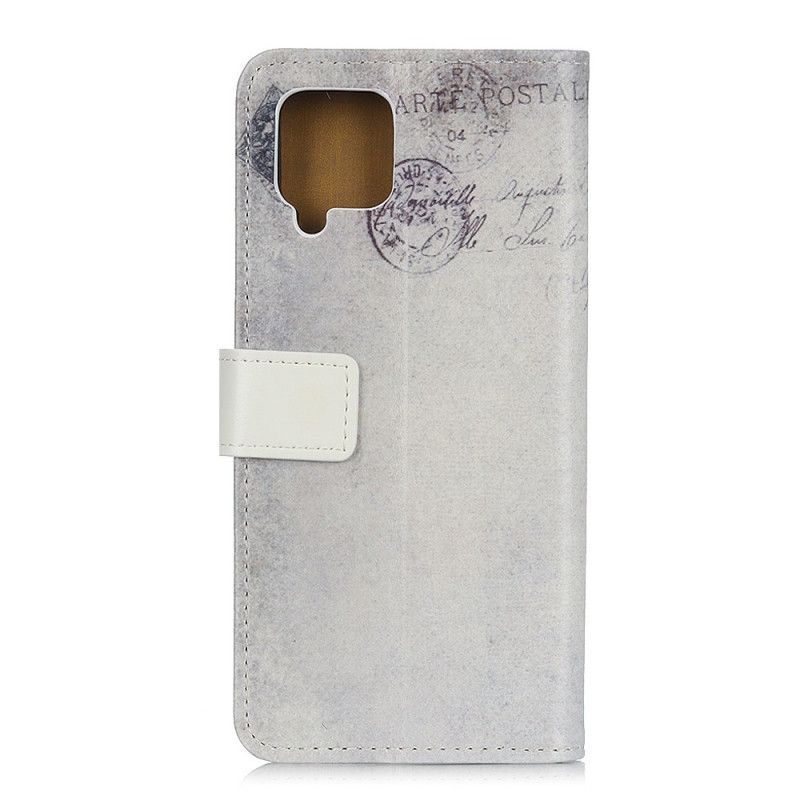 Flip Cover Læder for Samsung Galaxy A12 Rejser Kat