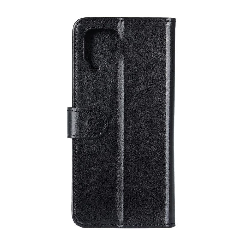 Flip Cover Læder for Samsung Galaxy A12 Sort Frossen Finesse