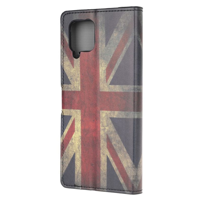 Flip Cover Læder Samsung Galaxy A12 Englands Flag