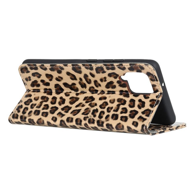 Flip Cover Læder Samsung Galaxy A12 Enkel Leopard