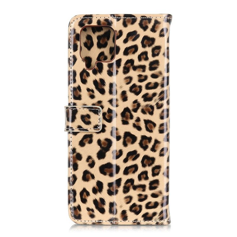 Flip Cover Læder Samsung Galaxy A12 Enkel Leopard