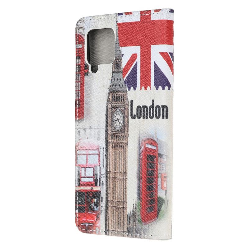 Flip Cover Læder Samsung Galaxy A12 Liv I London Beskyttelse