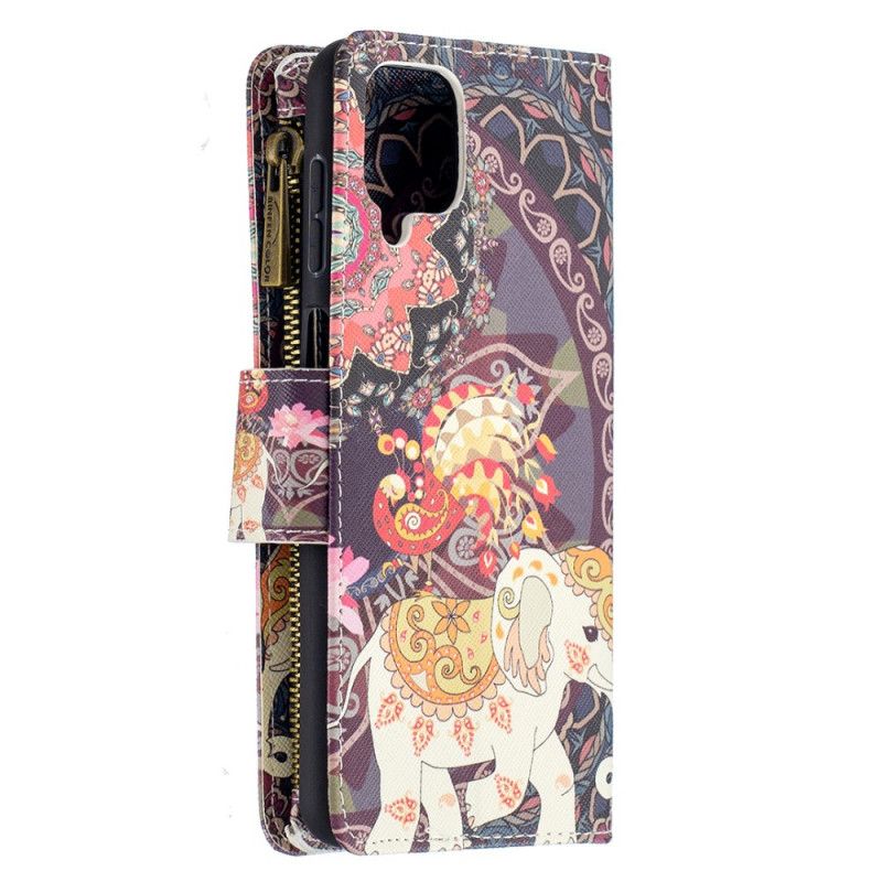 Flip Cover Samsung Galaxy A12 Elefant Lynlåslomme