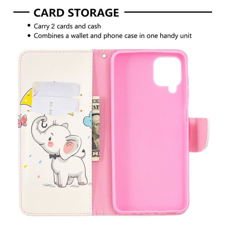 Flip Cover Samsung Galaxy A12 Mobilcover Elefant