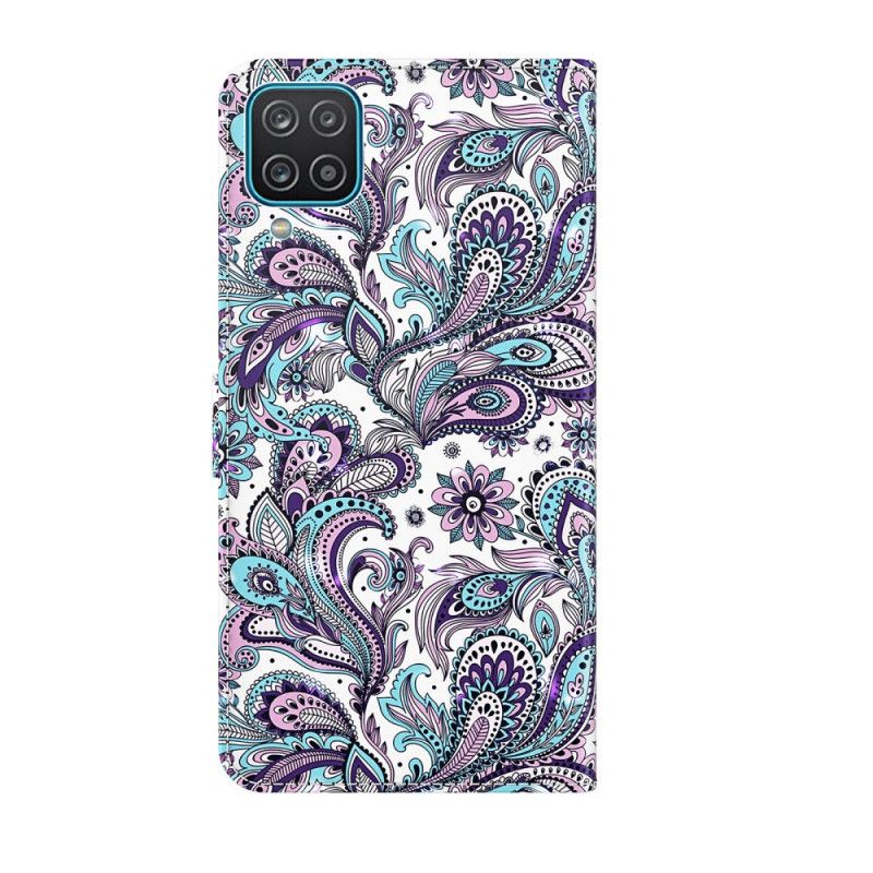 Flip Cover Samsung Galaxy A12 Mobilcover Mønstrede Blomster