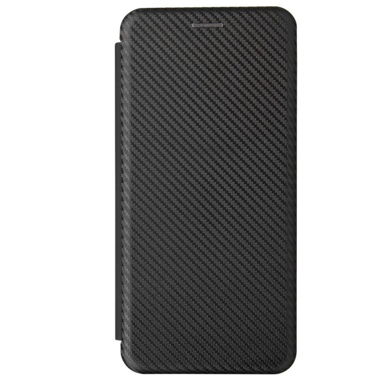 Læder Cover Samsung Galaxy A12 Sort Kulfiber