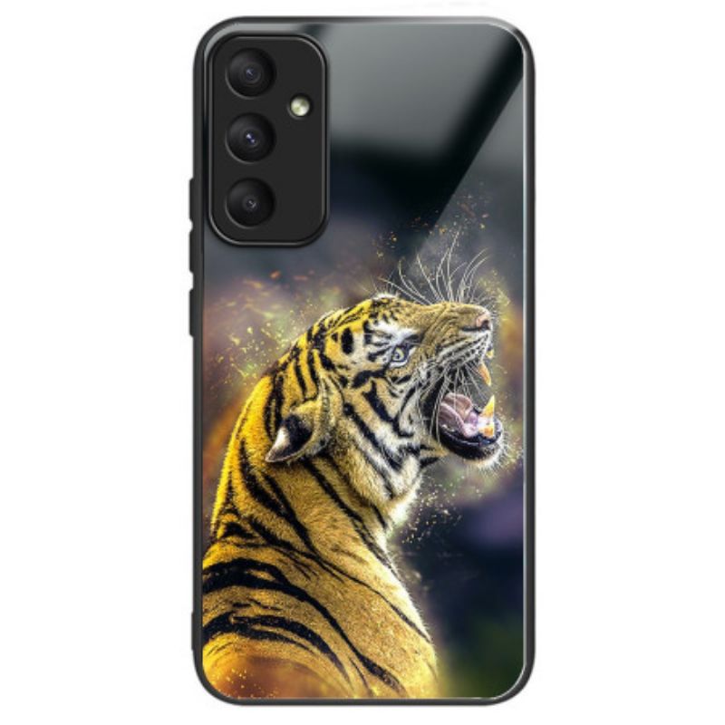 Cover Samsung Galaxy A55 5g Telefon Etui Brølende Tiger I Hærdet Glas