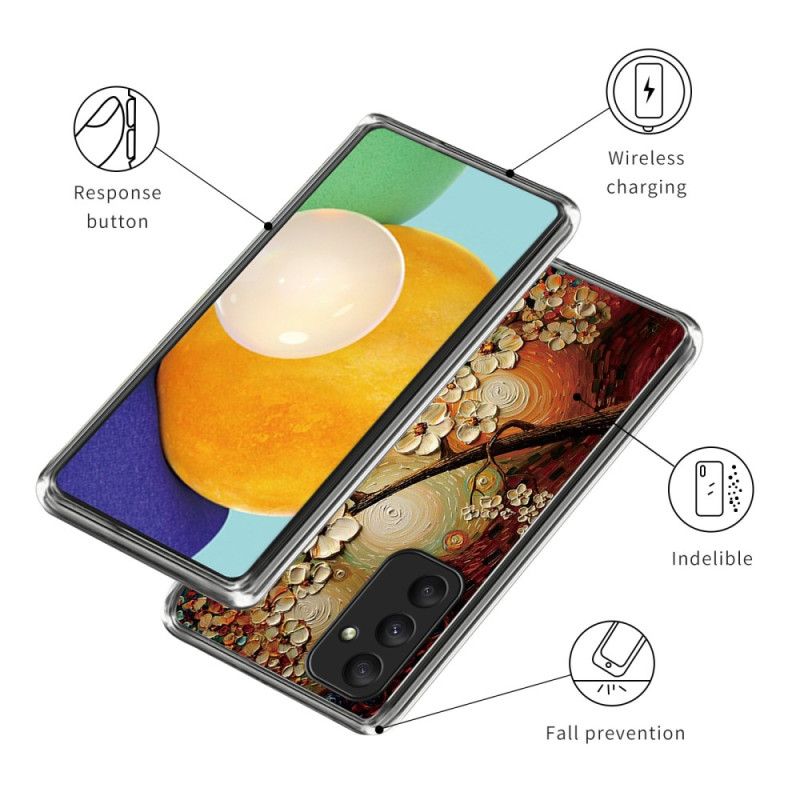 Cover Til Samsung Galaxy A55 5g Malede Blomster