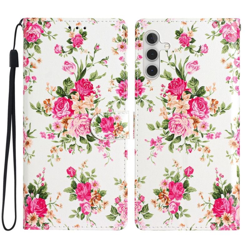 Flip Cover Samsung Galaxy A55 5g Frihedsblomster I Lnaière