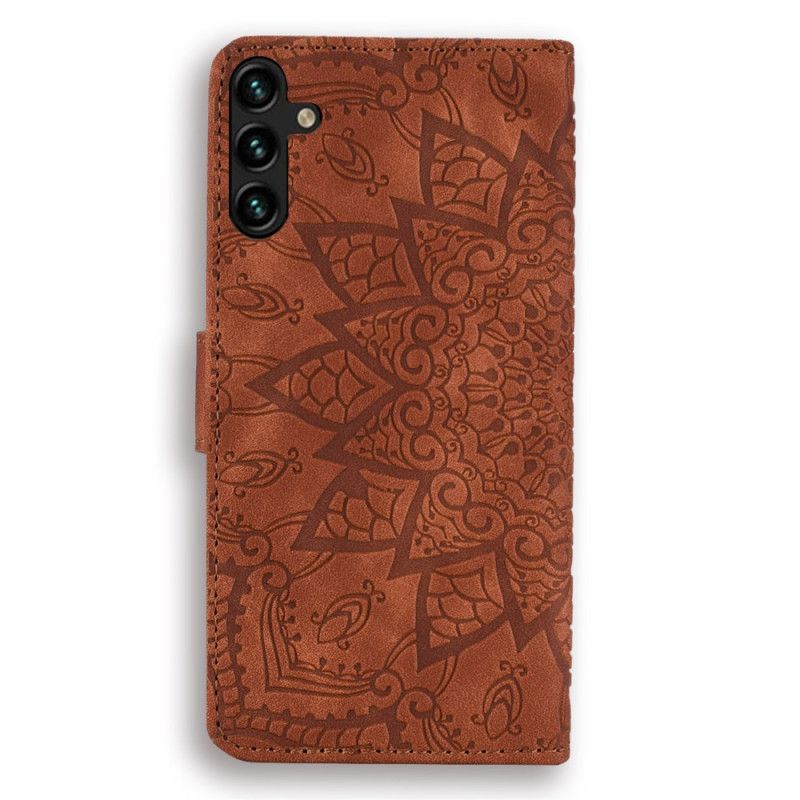 Flip Cover Samsung Galaxy A55 5g Graverede Blomster