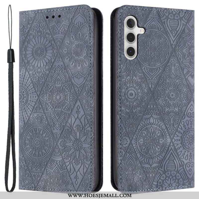 Flip Cover Samsung Galaxy A55 5g Patchwork Med Rem