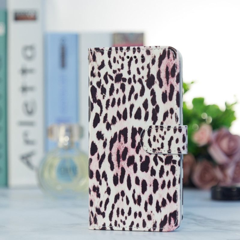 Flip Cover Samsung Galaxy A55 5g Strappy Med Leopardtryk