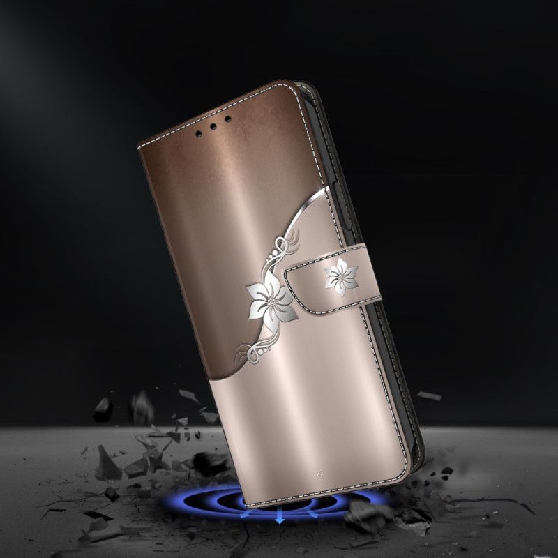 Flip Cover Til Samsung Galaxy A55 5g Sølvblomst