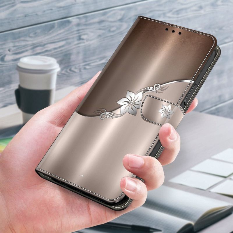 Flip Cover Til Samsung Galaxy A55 5g Sølvblomst