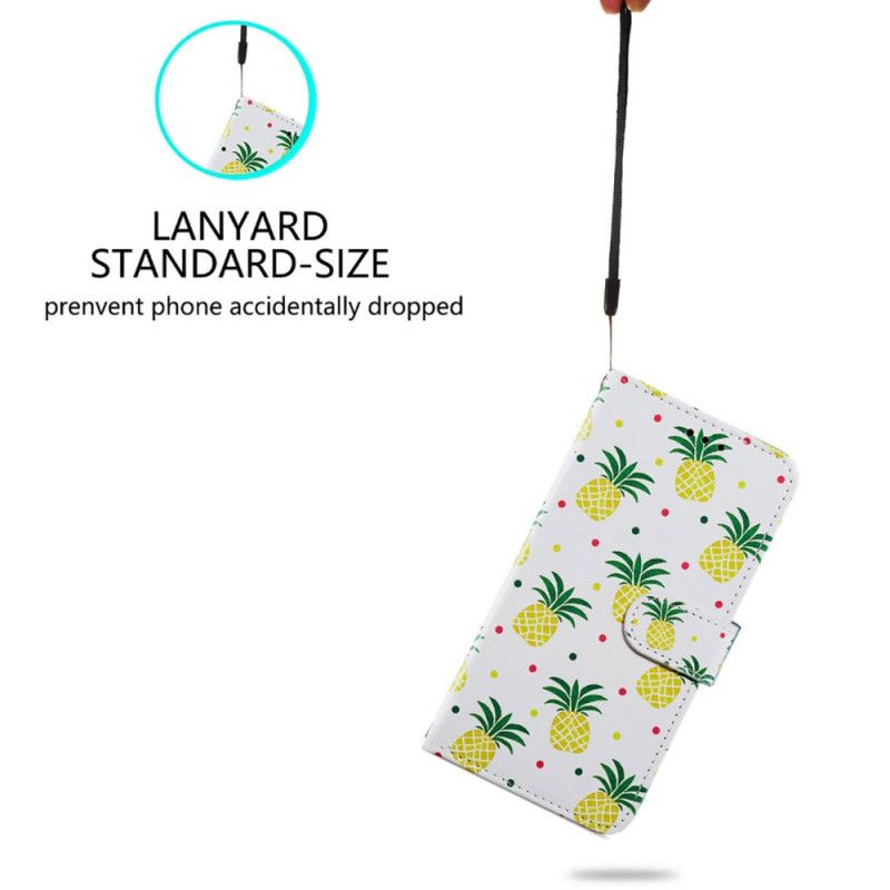 Læder Cover Samsung Galaxy A55 5g Telefon Etui Ananas I Lnaière