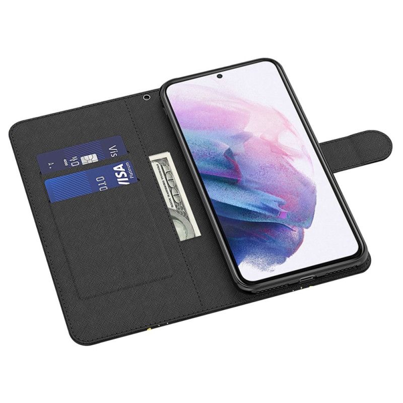 Læder Cover Samsung Galaxy A55 5g Telefon Etui Bauhinia-dalen I Lanière