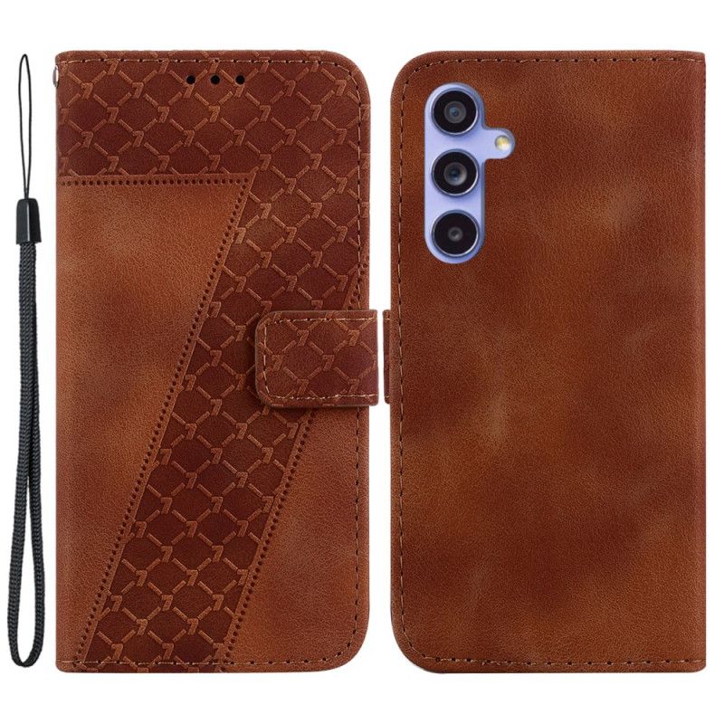 Læder Cover Samsung Galaxy A55 5g Telefon Etui Design 7 Med Rem