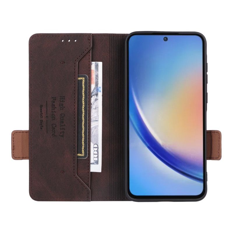 Læder Cover Samsung Galaxy A55 5g Telefon Etui Vintage Design