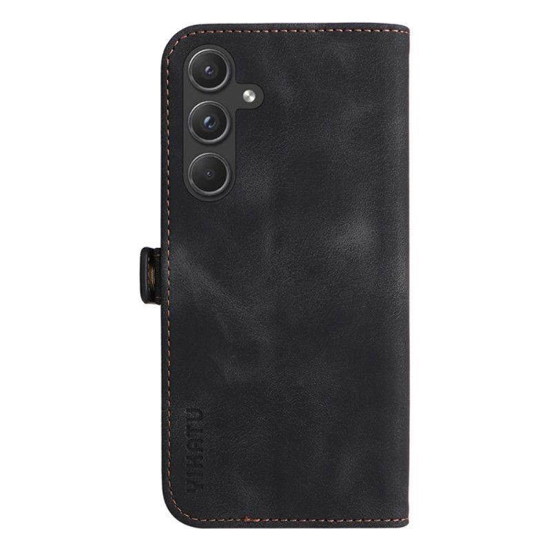 Læder Cover Samsung Galaxy A55 5g Telefon Etui Yikatu Ruskindseffekt