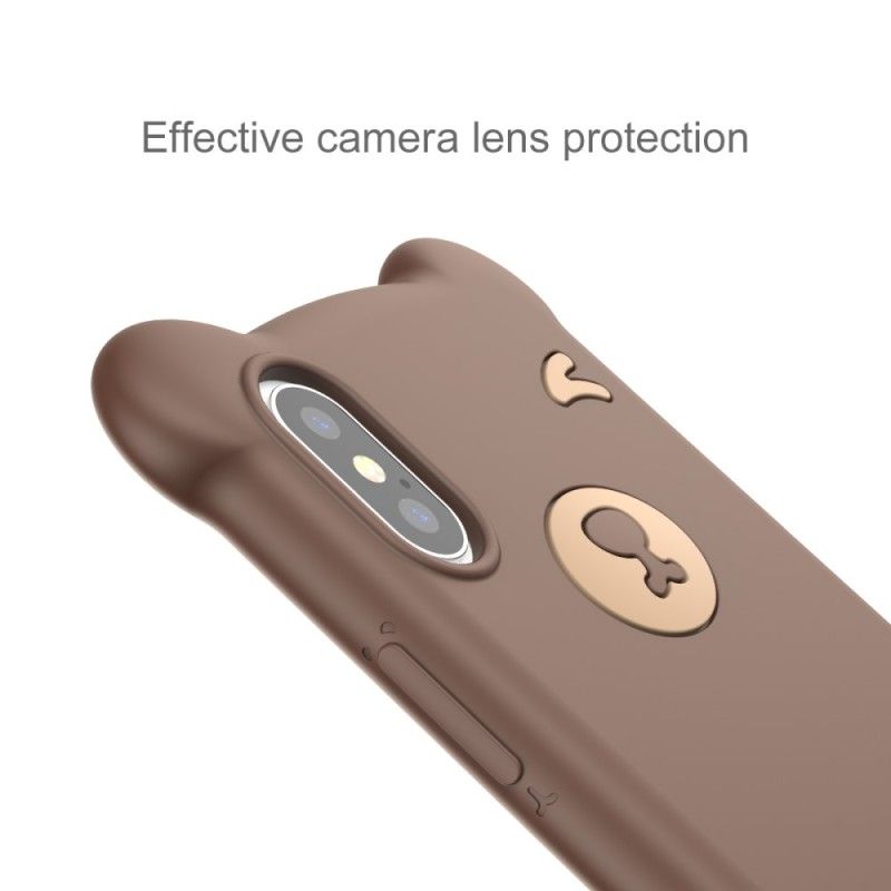 Cover for iPhone XS Sort Baseus Lille Bjørn