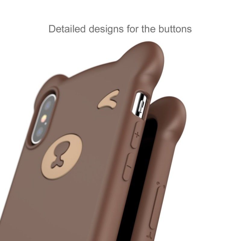 Cover for iPhone XS Sort Baseus Lille Bjørn